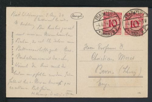 Ansichtskarte Bad Wildungen Hessen Georg Victor Quelle 1924 Bern Schweiz