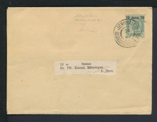 Levante Österreich Österreichische Post Ganzsache Jerusalem Münsingen Schweiz