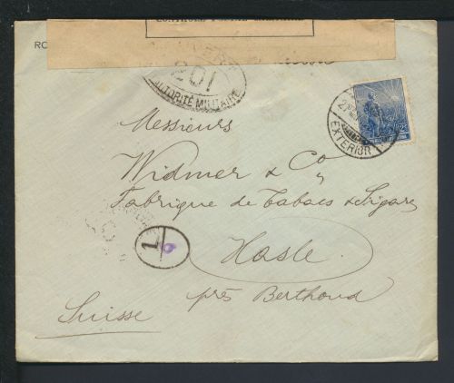 Zensur Brief Argentinen Südamerika 1916 nach Hasle Schweiz