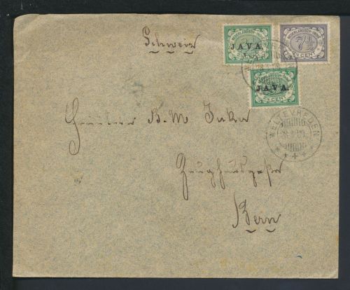 Brief Weltevreden Niederländisch Indien Bern Schweiz Aufdruck Java Indonesien