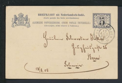 Karte Weltevreden Niederländisch Indien 1908 Bern Schweiz