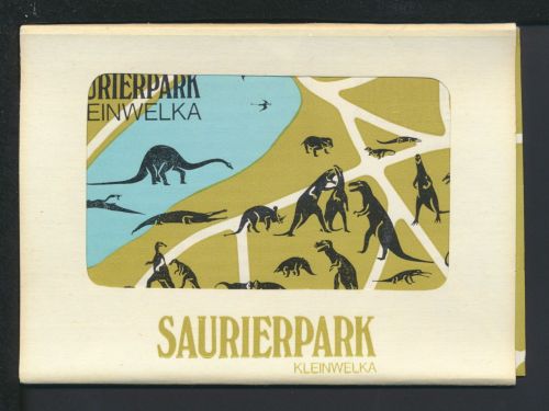 Ansichtskarte Dinosaurier Saurierpark Kleinwelka Sachsen Foulder mit 10 Karten