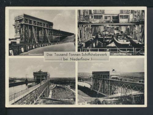 Ansichtskarte Niederfinow Brandenburg 1000 Tonnen Schiffshebewerk