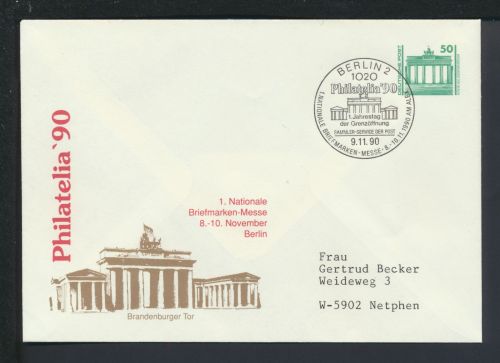 DDR Ganzsache selt SST Philatelia Berlin 1990 Netphen NRW Philatelie