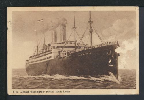USA Ansichtskarte Schiffe Schifffahrt Seefahrt SS George Washington Bremen