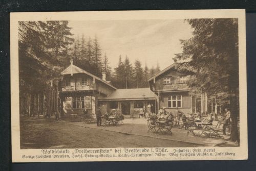Ansichtskarte Brotterode Thüringen Waldschänke Dreiherrenstein 1925 Berlin