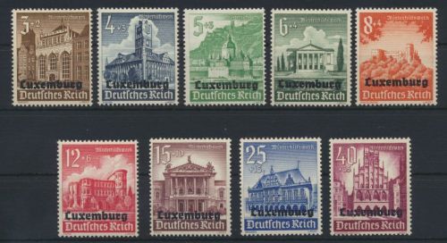 Besetzung Luxemburg 33-41 Luxus postfrisch MNH Kat.-Wert 10,00