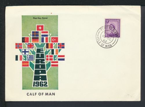 Großbritannien Isle of Man Europa Brief Regionalmarke 1962