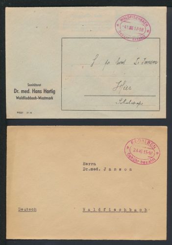 All. Besetzung Brief Lot Gebühr bezahlt Sammlung von 16 Umschlägen dabei z.B.