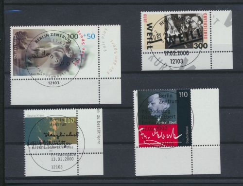 Bund Luxus Spezial Sammlung Bogenecken Eckrand Jahrgang 2000 KatWert 121,00 +++