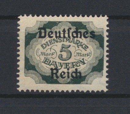 Deutsches Reich D 51 Dienstmarke 5 Mark Abschiedsausgabe Luxus postfrisch 50,00