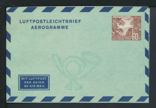 Berlin Flugpost Ganzsache Aerogramm LF 6 Luxus Kat.-Wert 185,00