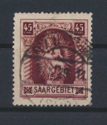 Abstimmung Saargebiet 102 Madonna von Blieskastel sauber gestempelt Kat. 6,50