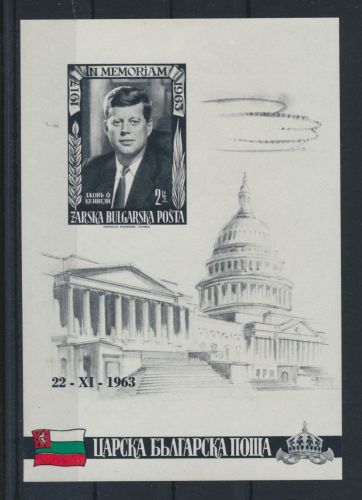 Bulgarien Europa In Memoriam J.F. Kennedy Erinnerungsblock 1963