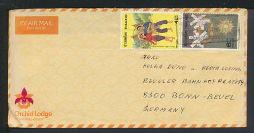 Asien Flugpost Brief Air Mail Thailand Übersee Bonn NRW