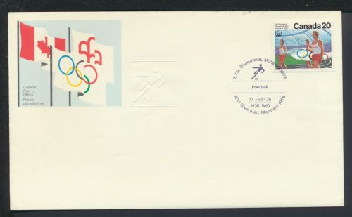 Sport Fußball Olympia Brief Montreal Kanada Übersee Olympiade 1976