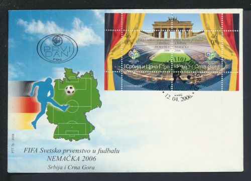 Sport Fußball Brief Serbien Europa FIFA Turnier 2006