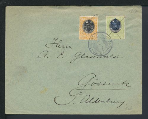 Serbien Brief nach Gössnitz Sachsen-Altenburg 1904