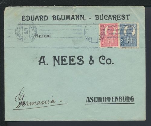 Rumänien Europa Brief Bukarest Aschaffenburg Bayern