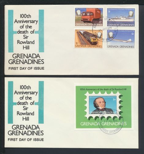 Grenada Übersee Lot mit 4 Briefen und Karte 1979