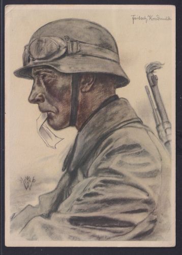 Militaria Deutsches Reich Krieg Willrich Künstler Ansichtskarte VDA 1940