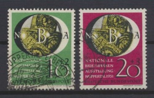 Bund 141-142 NBA Briefmarken Ausstellung Luxus gestempelt Tagesstempel Kat 100,-