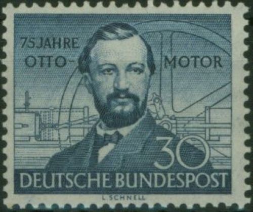 Bund 150 Otto Viertakt Gasmotor Auto Luxus postfrisch MNH 1952 Kat.Wert 32,00