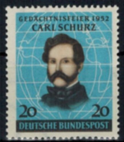 Bund 155 Carl Schurz Freiheitskämpfer Politiker Luxus postfrisch Kat.Wert 21,00