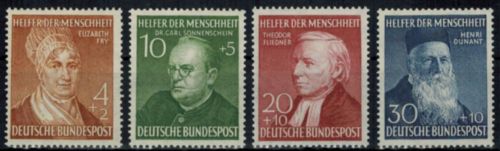 Bund 156-159 Wohlfahrt Helfer der Menschheit 1952 Luxus postfrisch MNH Kat 130,-