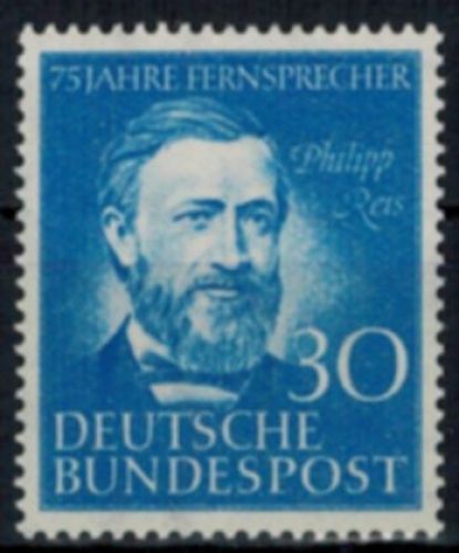 Bund 161 Philipp Reis Telefon 30 Pfg. Luxus postfrisch MNH 1952 Kat.-Wert 55,00