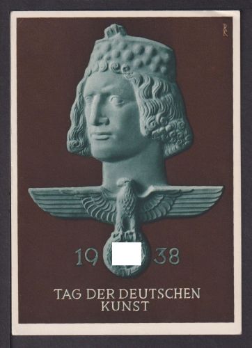 Deutsches Reich Propaganda Luxus Künstler Privatganzsache sign. RK Tag der