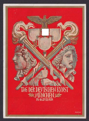 Deutsches Reich Propaganda Privatganzsache Tag der deutschen Kunst mit SST