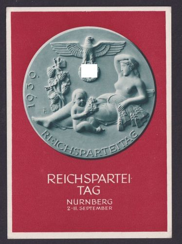 Deutsches Reich Ganzsache Reichsparteitag Nürnberg 2.-11.9.1939.