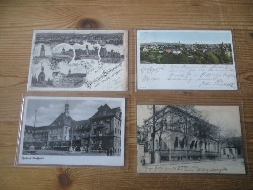 Ansichtskarten Herford NRW Nachlass Sammlung von 7 alten AK incl. einem Brief