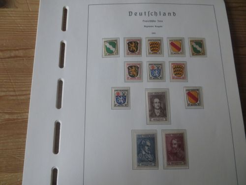 Franz. Zone Luxus Sammlung postfrisch kompl. incl. aller Blöcke KatWert 2.000,00