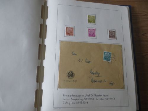 Bund Dauerserien schön aufgezogene Sammlung ab Heuss selbstgestaltet im Binder +