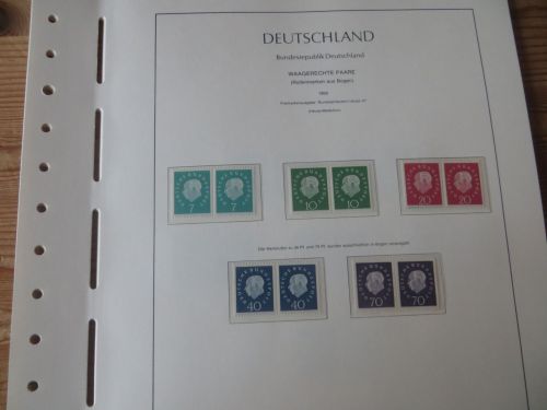 Bund Sammlung waagerechte Paare ab Heuss III bis SWK kompl. 1959-1998 Kat 487,00