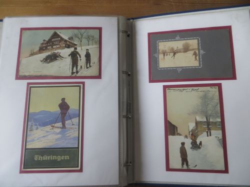 Schöne Ansichtskarten Sammlung Thematik wie Wintersport Jahreszeiten Monats -