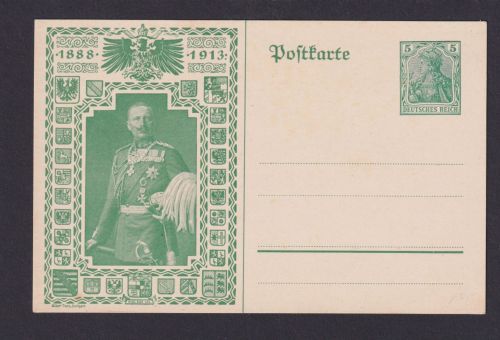 Deutsches Reich Privatganzsache Germania Kaiser Wilhelm Jubiläum 1888-1913