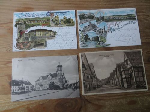 Horn Kreis Lippe NRW Nachlass von alten Ansichtskarten Sammlung 12 Stck