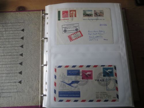 Flugpost Deutschland Europa Übersee sehr inter. Sammlung oft 50/60er Jahre 235 St