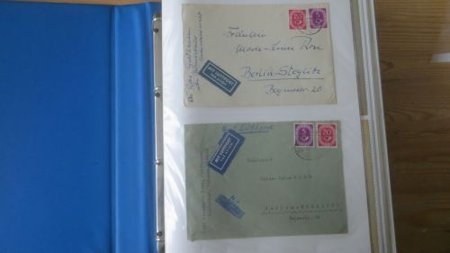 Sammlung Bund Briefe in zwei Bindern ab Posthorn mit ca. 328 Belegen + Ganzsachen