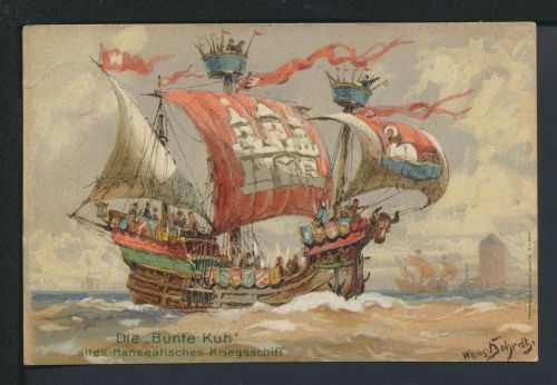 Ansichskarte Schiffe Schifffahrt Hanseatisches Kriegsschiff Die bunte Kuh