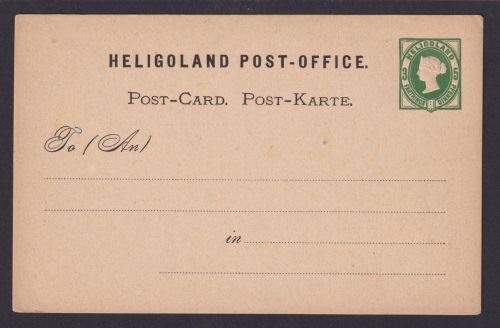 Altdeutschland Helgoland Ganzsache P 1 Queen Victoria Großbritannien Kat. 15,00