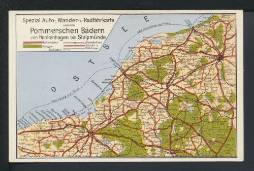 Ansichtskarte Pommersche Bäder Henkenhagen Stolpmünde Ostgebiete Polen Pommern