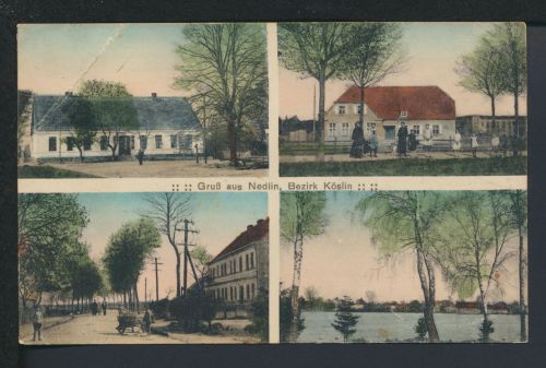 Ansichtskarte Nedlin Kr. Köslin Koszalin Ostgebiete Polen Pommern