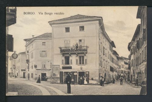 Ansichtskarte Borgo Südtirol Italien Via Borgo vecchio Sella