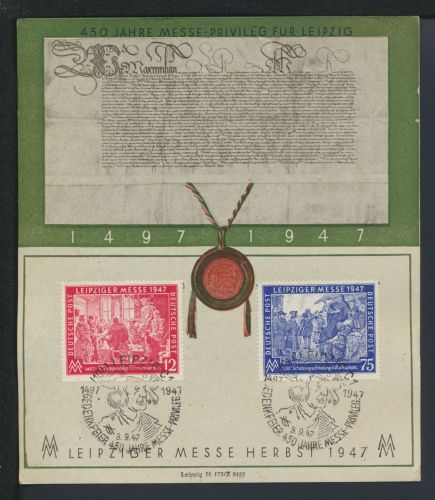 All. Besetzung Gemeinschaft 965-966 immer beliebte Anlasskarte Leipziger Messe