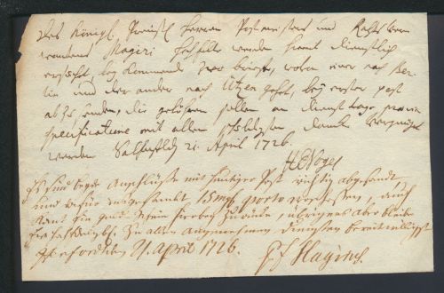 Altdeutschland Preussen Salzuflen hatte 1726 noch keine Poststelle und man war