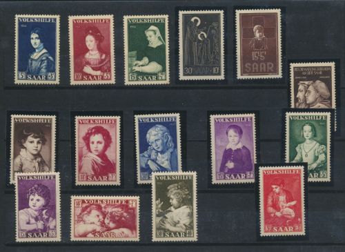 Briefmarken Deutschland Saarland ab 1945 Sammlung kleines Lot meist postfrisch
